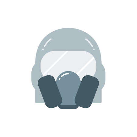 Gas mask flat design element,Icon,Vector and Illustration.のイラスト素材