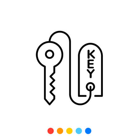 Key and Key tag icon,Vector and Illustration.のイラスト素材
