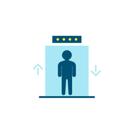 Elevator flat element design,Vector and Illustration.のイラスト素材