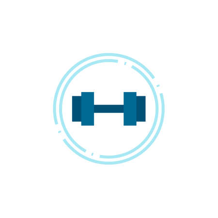 Dumbbell flat element design,Vector and Illustration.のイラスト素材