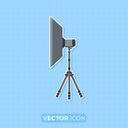 Studio lighting icon,Flat design element.のイラスト素材