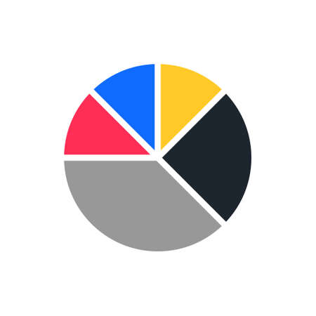 Icon business graph or chart diagram,Pie chart diagram icon.のイラスト素材