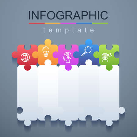 Modern design templates for presenting marketing information or business planning information,Infographic template,Vector.のイラスト素材