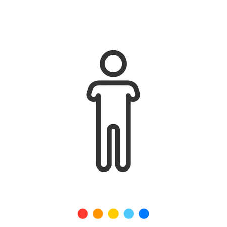 Disabled person icon, Arm amputated iconのイラスト素材