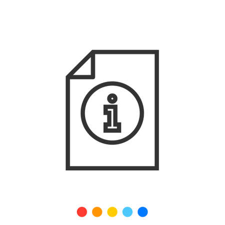 Vector Information Document Outline icon, Vector and Illustration.のイラスト素材