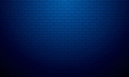 Blue gradient brick wall background with Soft light, Product showcase backdrop.のイラスト素材