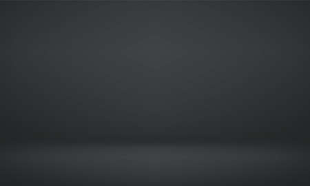 Black gradient empty room Background with Soft light or Spotlight on top, Product showcase backdrop.のイラスト素材