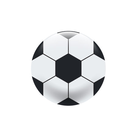 Soccer ball on a white background, Vector.のイラスト素材