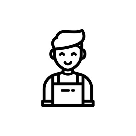 Vector icon of Barista or Coffee makerのイラスト素材