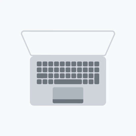 Minimal style Laptop from top view.のイラスト素材
