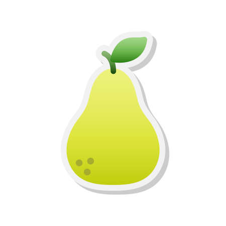 Pear sticker icon, Vector, Illustration.のイラスト素材