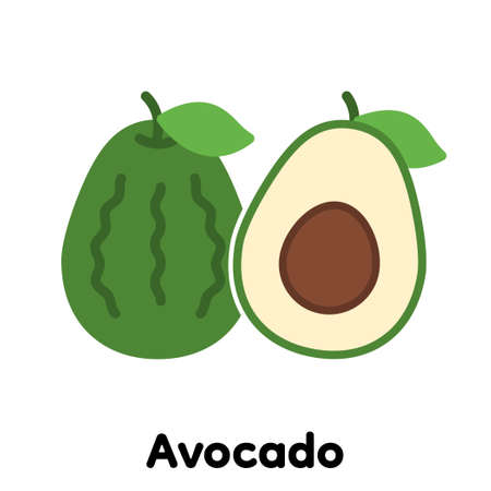 Avocado icon, Vector, Illustration .