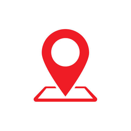 Red location point pin icon, Vector.のイラスト素材