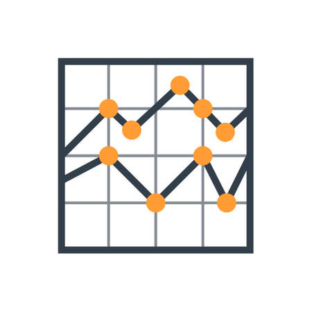 Graph chart icon, Vector and Illustration.のイラスト素材