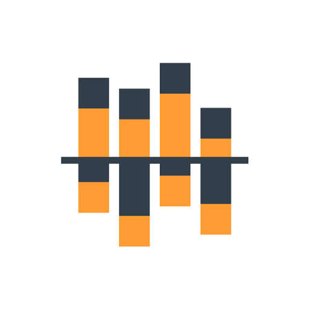 Graph chart icon, Vector and Illustration.のイラスト素材