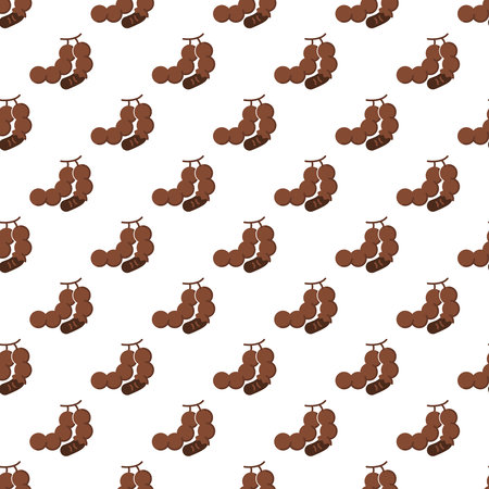 Cartoon tamarind seamless pattern background.のイラスト素材
