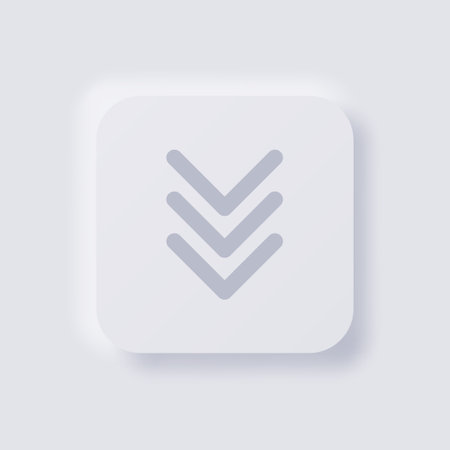 Arrow icon, White Neumorphism soft UI Design for Web design, Application UI and more, Button, Vector.のイラスト素材
