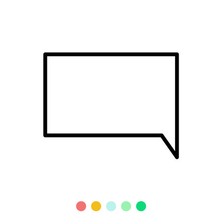 Speech bubbles linear vector element, Text balloon, Vector icon.のイラスト素材