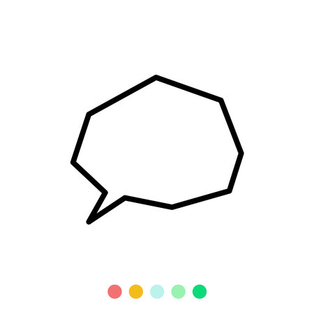 Speech bubbles linear vector element, Text balloon, Vector icon.のイラスト素材