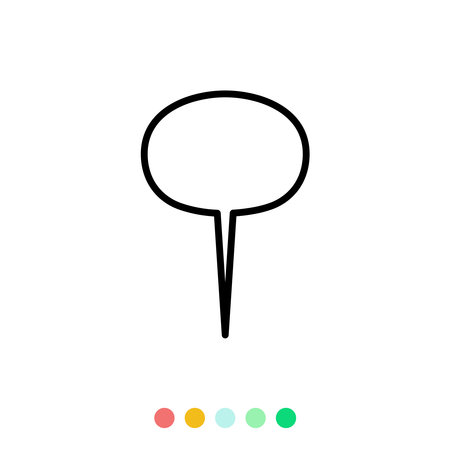 Speech bubbles linear vector element, Text balloon, Vector icon.のイラスト素材