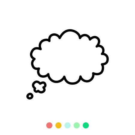 Speech bubbles linear vector element, Text balloon, Vector icon.のイラスト素材