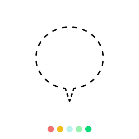 Speech bubbles linear vector element, Text balloon, Vector icon.のイラスト素材
