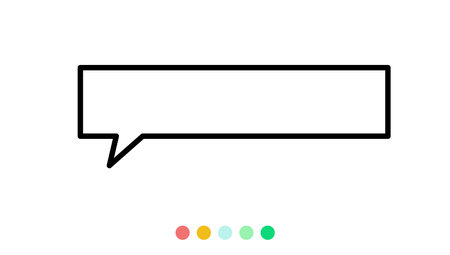 Speech bubbles linear vector element, Text balloon, Vector icon.のイラスト素材