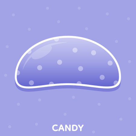 Cute purple candy,  Vector Illustration.のイラスト素材