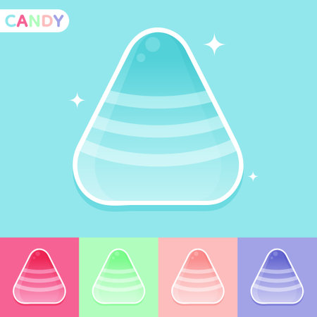 Set of Cute colourful candy, Vector, Illustration.のイラスト素材