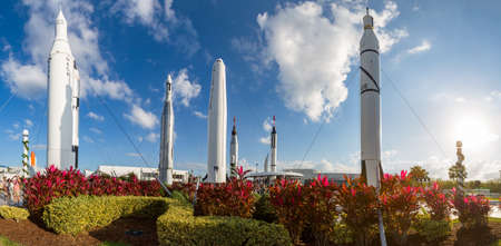Cape Canaveral, Florida, USA - DEC, 2016: Apollo rockets in the rocket garden at Kennedy Space Centerのeditorial素材