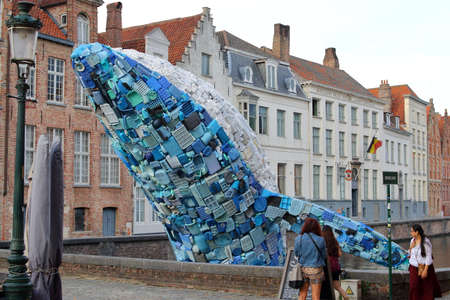 Bruges, Belgium - SEPTEMBER 19, 2018 Pacific Ocean for Triennaleのeditorial素材