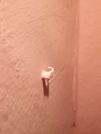 An electric wire fitting clip. Electric fitting Webshoppers Wire Fastener Circle Cable Clipsの写真素材