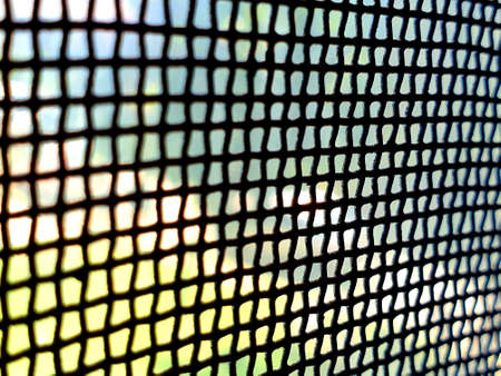An iron window mosquito metal net and out side world