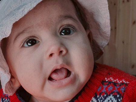 New born baby child asian colour looks very beautiful.の写真素材