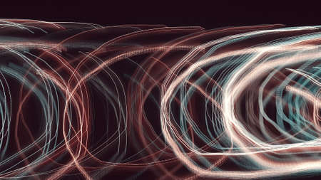 Blue, red, white and purple light painting photography, long exposure, ripples and waves against a...