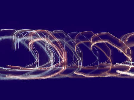 Blue, red, white and purple light painting photography, long exposure, ripples and waves against a...