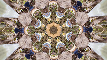 Art perspective tile mandala pink abstract. Ethnic geometry pattern illustration ornament vintage....