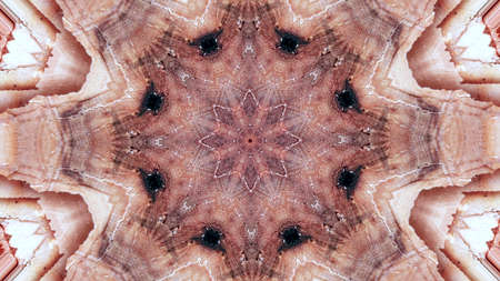 3d rendering. Seamless loop footage mandala pink abstract. Photographs kaleidoscope mandala pink...