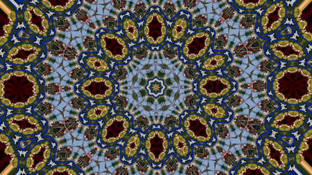 Art kaleidoscope mandala abstract. Geometry ethnic pattern. Arabesque illustration ornament....