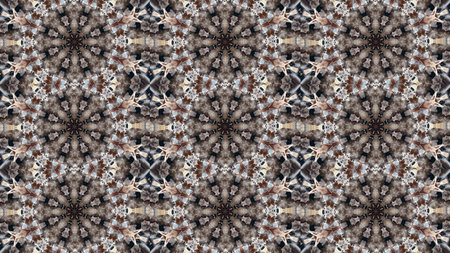 Kaleidoscope mandala abstract illustration tunnel motion. Flight in abstract futuristic tunnel...