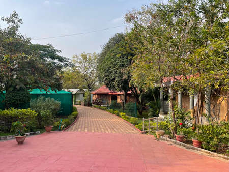 Hyderabad India. Ramoji film city in thelengana Andra pradesh. Buildings and sets.の写真素材