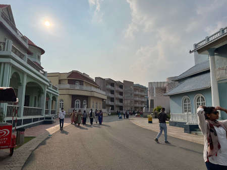 Hyderabad India. Ramoji film city in thelengana Andra pradesh. Buildings and sets.