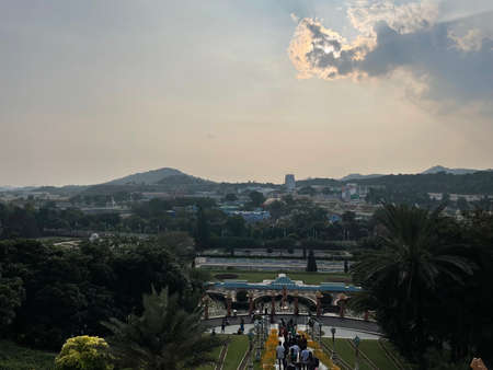 Hyderabad India. Ramoji film city in thelengana Andra pradesh. Buildings and sets.