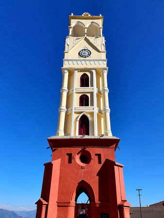 Dehradun Uttarakhand India 01 07 2022. A beautiful colorful tower illustration and art sky in...