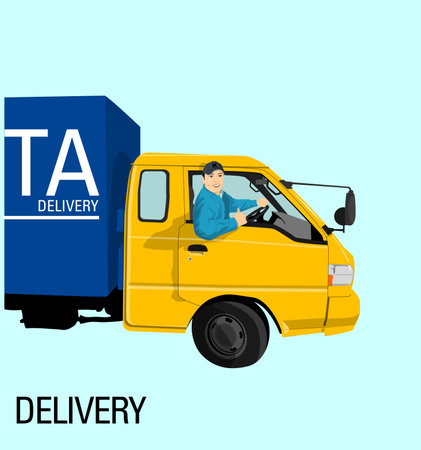 Delivery to the process of transporting goods or services from a point of origin to a specified destination. Delivery is a critical component of logistics and supply chain management, ensuring that products reach their intended recipients in a timely, safe, and efficient manner.のイラスト素材