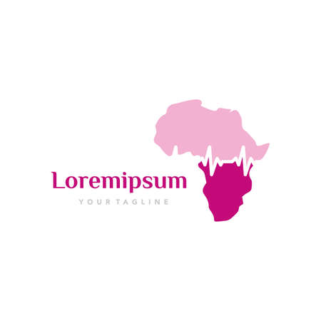 africa health logo design template with white backgroundのイラスト素材