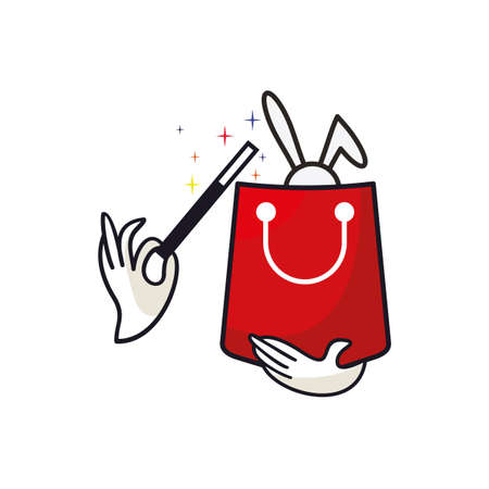 magic shop logo design templateのイラスト素材