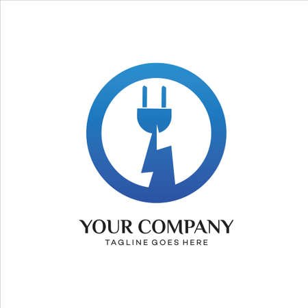Abstract Electric logo design templateのイラスト素材
