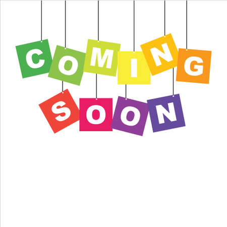 coming soon text vectorのイラスト素材