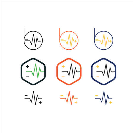 Pulse logo design template setのイラスト素材